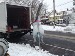 horse fiberglass white 3