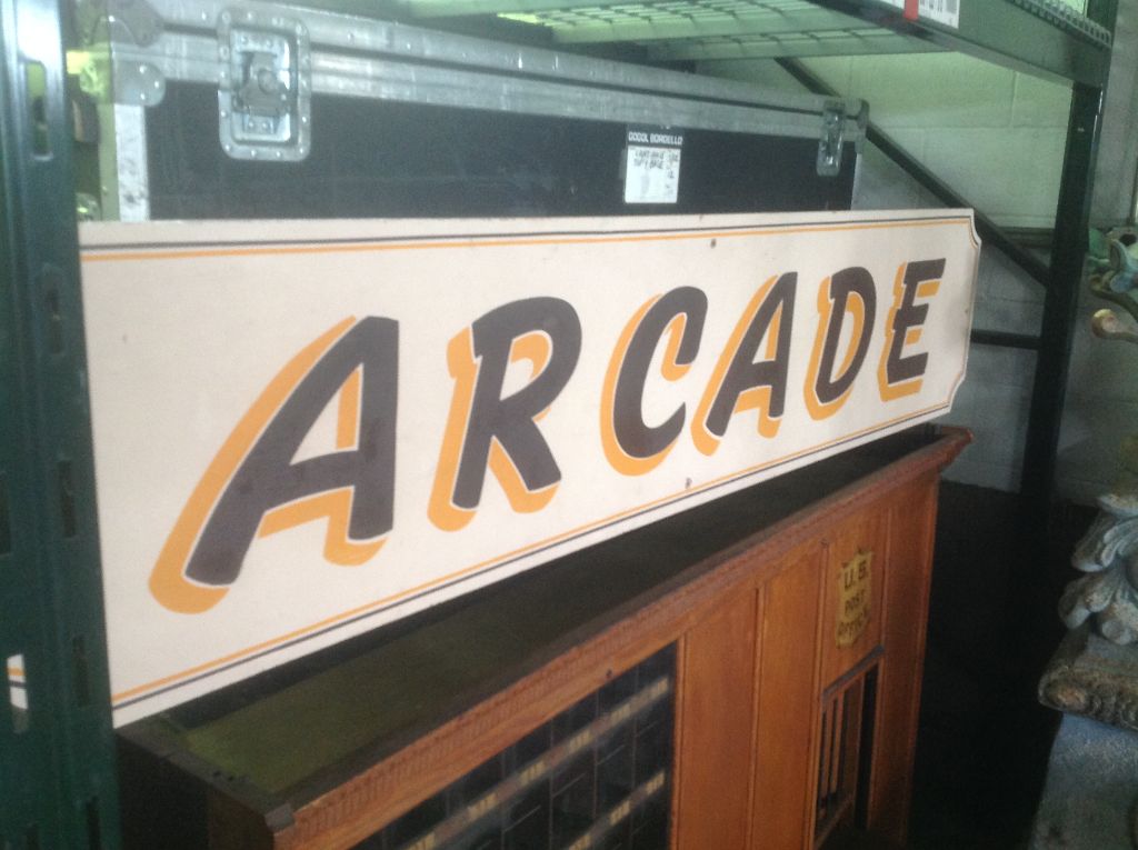 Vintage Hand Painted Arcade Sign « Obnoxious Antiques