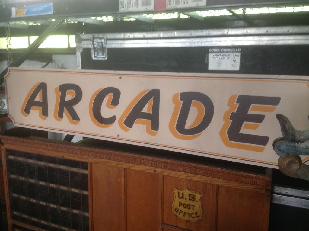 Vintage Hand Painted Arcade Sign « Obnoxious Antiques