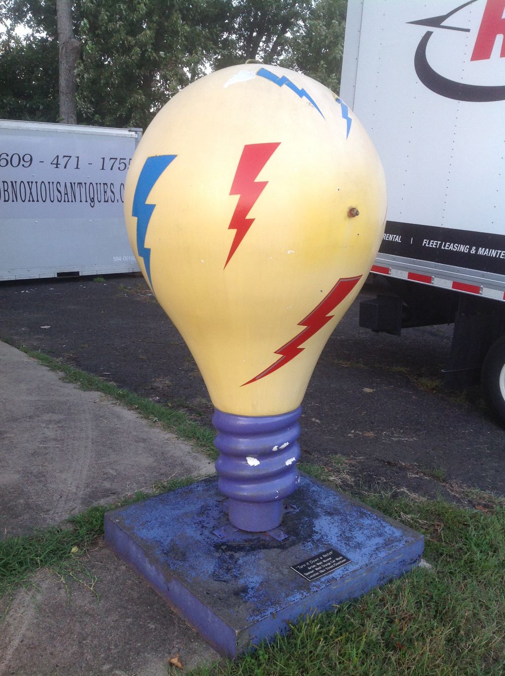 Vintage Architectural Light Bulb Sculpture By Artist Walt Wanner