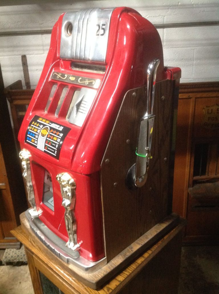 mills 25 cent slot machine rear